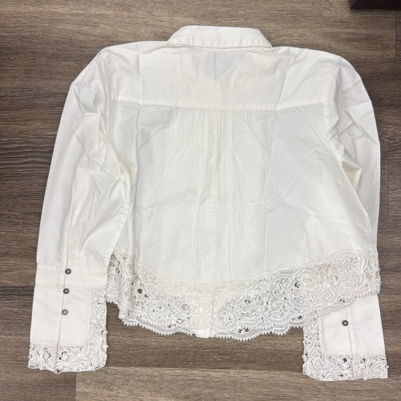 Free People White lace shirt - Picture 3 of 3